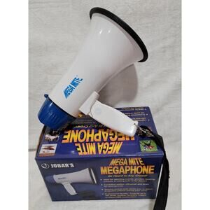 Vintage Blue/White Mega Mite Megaphone